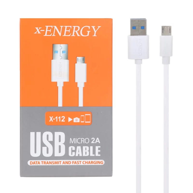 کابل شارژ 2 متری اندروید X-Energy مدل X-112 - سفید (گارانتی IPM) - تصویر 2