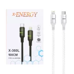 کابل شارژ فست و X-Energy Type-C To Lightning PD مدل X-360 L 30W - سفید (گارانتی IPM)