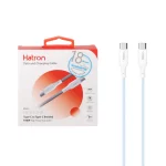 کابل شارژ فست Hatron Type-C To Type-C مدل HC610HB 100W - آبی