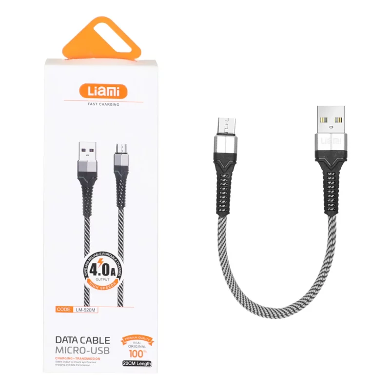 کابل شارژ فست پاوربانک اندروید Liami مدل LM-520M - سفید (گارانتی شش ماهه شرکتی) - تصویر 2
