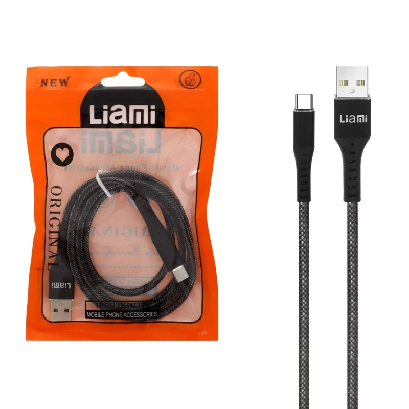 کابل شارژ فست Liami Type-C - مشکی (گارانتی شش ماهه شرکتی) - تصویر 2