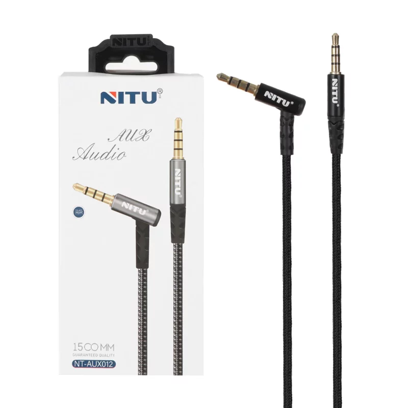 کابل Nitu Aux مدل NT-AUX012 - مشکی (گارانتی 18 ماه تعویض نیکان همراه) - تصویر 2