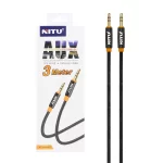 کابل 3 متری Nitu Aux مدل NT- Aux007 - مشکی (گارانتی 18 ماه تعویض نیکان همراه)