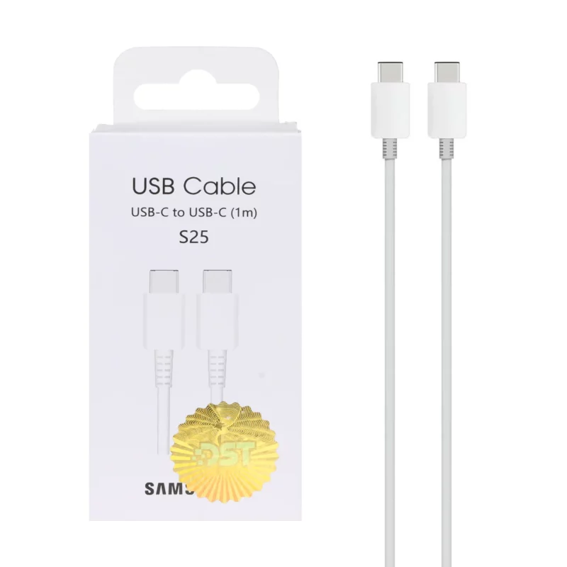 کابل شارژ فست Samsung Type-C To Type-C مدل S25 EP-DN980 - سفید -DST (گارانتی شش ماهه شرکتی) درجه یک - تصویر 2