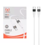 کابل شارژ فست پاوربانک YOSHITA Type-C To Type-C مدل YC-040 - سفید - MMS