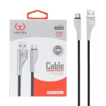 کابل شارژ فست پاوربانک YOSHITA Type-C مدل YC-010 - مشکی - MMS