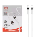 کابل شارژ فست پاوربانک YOSHITA Type-C To Type-C مدل YC-039 - سفید - MMS