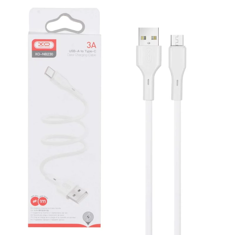کابل شارژ فست اندروید XO مدل XO-NB230 - سفید - تصویر 2