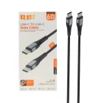کابل شارژ فست pqbd Type-C To Type-C مدل PQ-C06CC 60W - مشکی