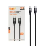 کابل شارژ فست 1.2 متری pqbd Type-C To Type-C مدل PQ-C07CC 100W - مشکی