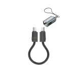 کابل شارژ فست 20 سانتی Nitu Type-C To Type-C و جاسوئیچی مدل NC376 60W - مشکی (گارانتی 18 ماه تعویض نیکان همراه) - تصویر 3