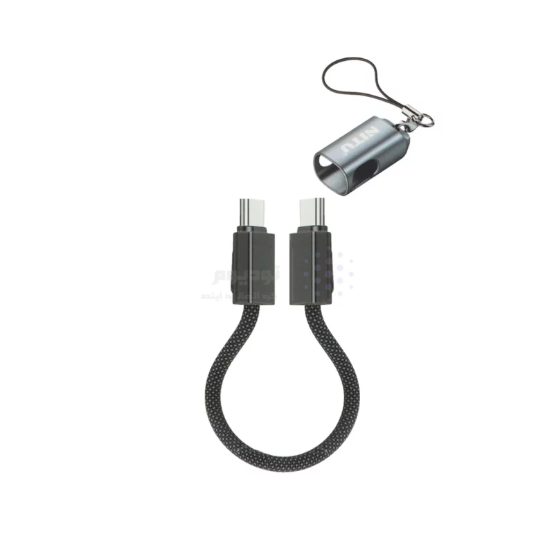 کابل شارژ فست 20 سانتی Nitu Type-C To Type-C و جاسوئیچی مدل NC376 60W - مشکی (گارانتی 18 ماه تعویض نیکان همراه) - تصویر 3