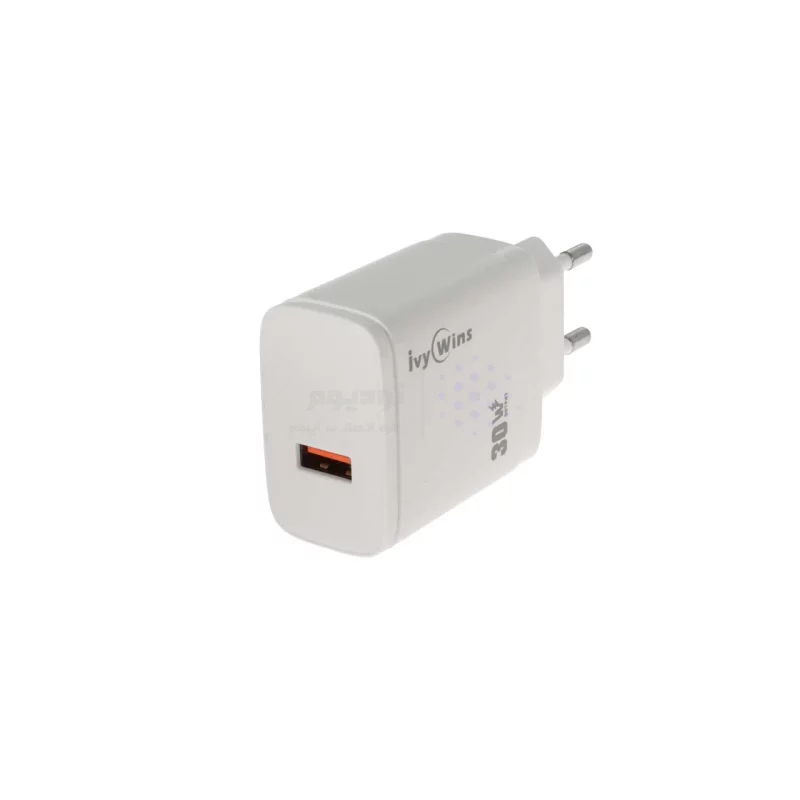 شارژر دیواری فست تک پورت ivy Wins مدل i-013 30W به همراه کابل شارژ Type-C - سفید - تصویر 5
