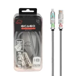 کابل شارژ PD و فست چهارکاره 2 متری TSCO مدل GCA60 60W - طوسی (گارانتی 18 ماهه تسکو)