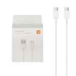 کابل شارژ فست اورجینال Xiaomi Type-C 6A - سفید - اصل چین - kZN (گارانتی شش ماهه Kezen)