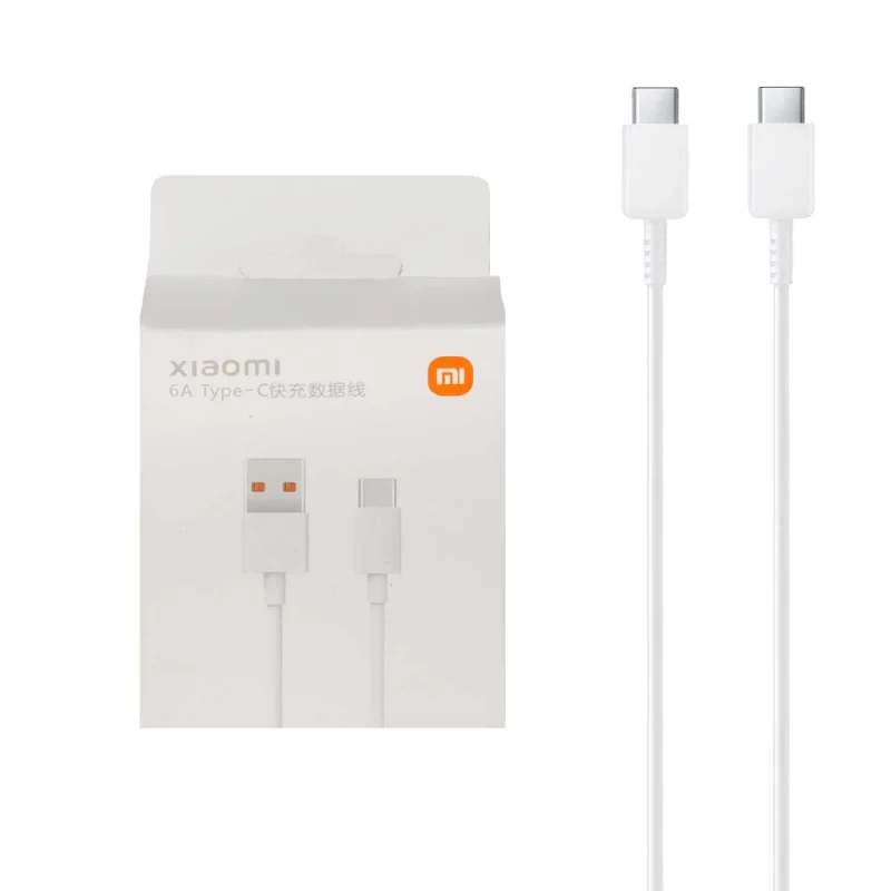 کابل شارژ فست اورجینال Xiaomi Type-C 6A - سفید - اصل چین - kZN (گارانتی شش ماهه Kezen) - تصویر 2