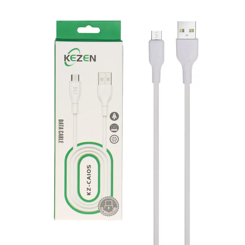 کابل شارژ فست اندروید KEZEN مدل KZ-CA105 - سفید - kZN - تصویر 2