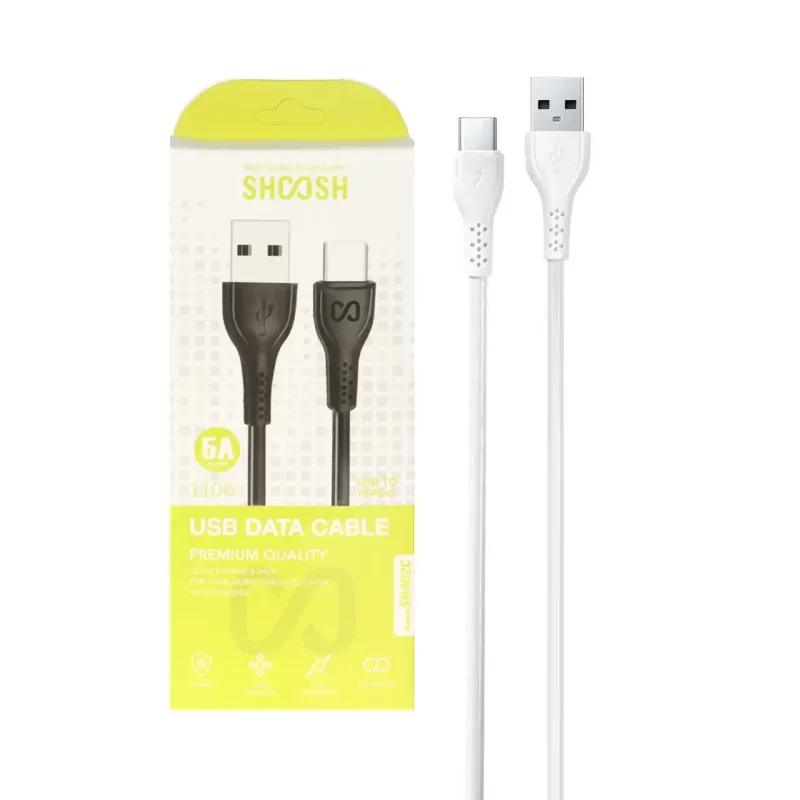 کابل شارژ 1.1 متری فست Shoosh Type-C مدل SH402C - سفید - SMO - تصویر 2