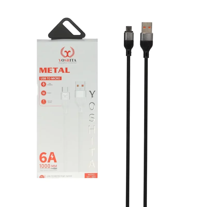 کابل شارژ فست اندروید Yoshita مدل YC-101 - مشکی - MMS - تصویر 2
