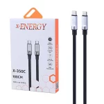 کابل شارژ PD و فست X-Energy Type-C To Type-C مدل X-350 C 60W - مشکی (گارانتی IPM)