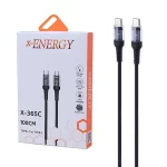 کابل شارژ PD و فست X-Energy Type-C To Type-C مدل X-365 C 60W - مشکی (گارانتی IPM)