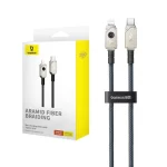 کابل شارژ PD و فست Baseus Type-C To Lightning مدل Arming Fiber Braiding CB000049 20W - سفید (گارانتی آونگ)