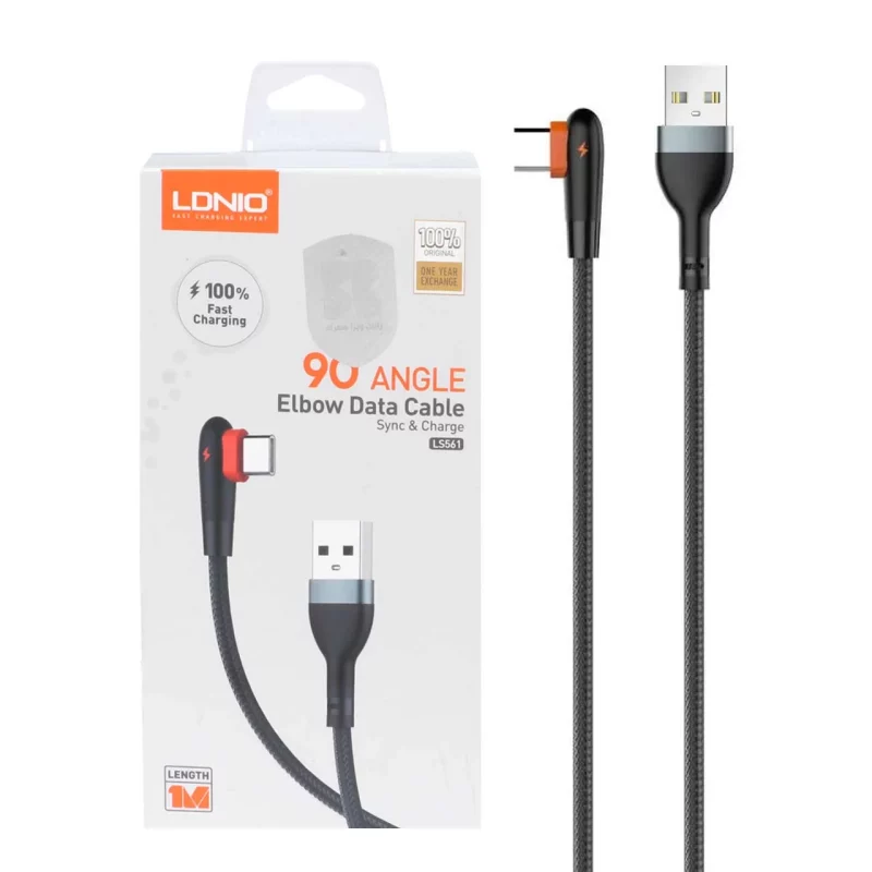 کابل شارژ فست LDNIO Type-C مدل LS561 - مشکی (اصلی) - تصویر 2