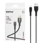 کابل شارژ و دیتا فست اندروید NITU مدل NC128B - مشکی (گارانتی 18 ماه تعویض نیکان همراه)