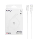 کابل شارژ پاوربانک فست اندروید NITU مدل NC250W - سفید (گارانتی 18 ماه تعویض نیکان همراه)