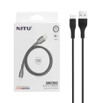 کابل شارژ پاوربانک فست اندروید NITU مدل NC250B - مشکی (گارانتی 18 ماه تعویض نیکان همراه)