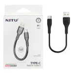 کابل شارژ پاوربانک فست NITU Type-C مدل NC251B - مشکی (گارانتی 18 ماه تعویض نیکان همراه)