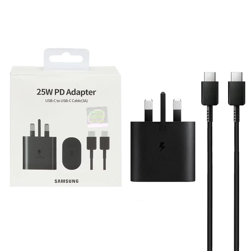 شارژر دیواری سه پین فست و PD تک پورت SAMSUNG Type-C مدل EP-TA800 25W به همراه کابل شارژ Type-C - مشکی - ویتنام (گارانتی پارتیان پایا) - تصویر 2