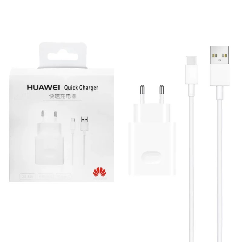 شارژر دیواری فست تک پورت HUAWEI مدل HW-050450E00 40W به همراه کابل شارژ Type-C - سفید - DST (گارانتی شش ماهه) - High Copy - تصویر 2