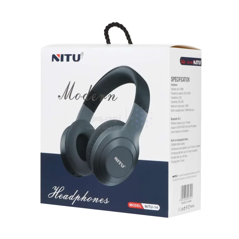 هدفون بی سیم NITU مدل 14 - طوسی (گارانتی 18 ماه تعویض نیکان همراه) - تصویر 9