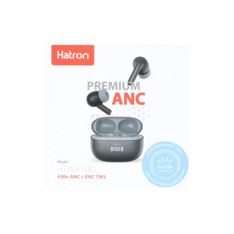 ایرفون بی سیم Hatron مدل HTW410D 4 Mic ANC+ENC - آبی - تصویر 4
