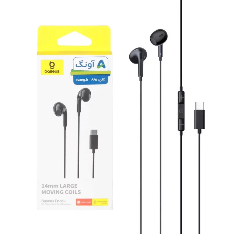 هندزفری باسیم Baseus Type-C مدل Encok CZ17 - مشکی (گارانتی آونگ) - تصویر 2
