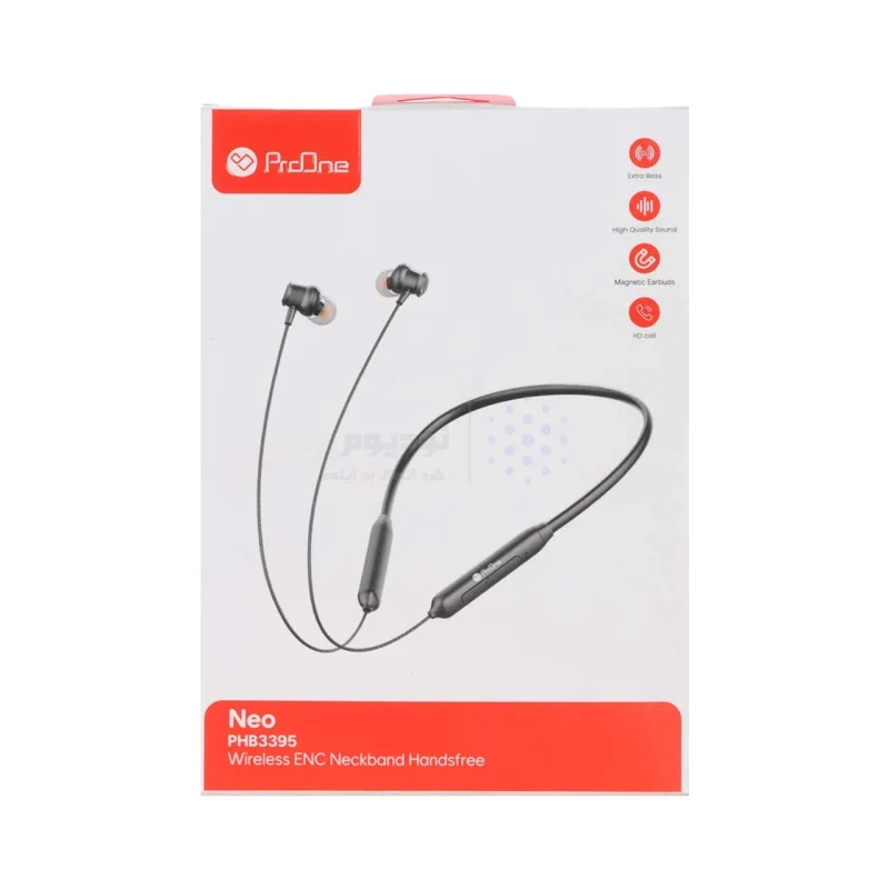 هندزفری گردنی بی سیم با سری مگنتی ProOne مدل PHB3395 Neo - مشکی - تصویر 3
