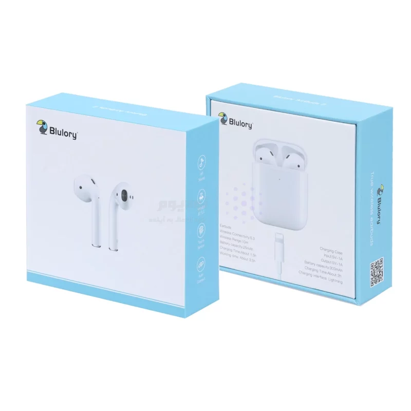 ایرفون بی سیم Blulory مدل AirBuds 2 - سفید - تصویر 6
