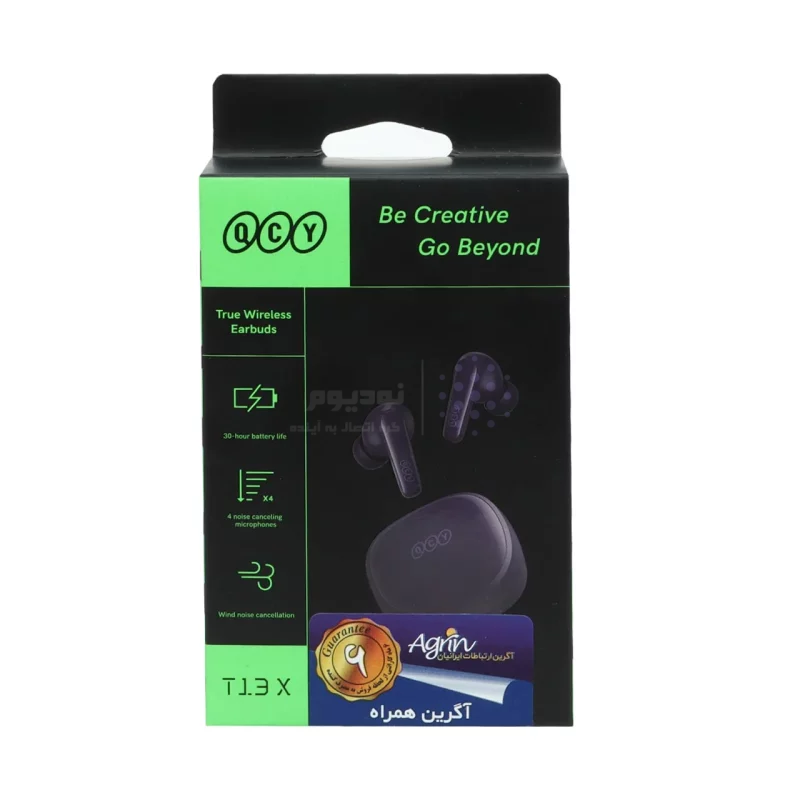 ایرفون بی سیم QCY مدل T13 X - بنفش (گارانتی شش ماهه شرکتی) - تصویر 4