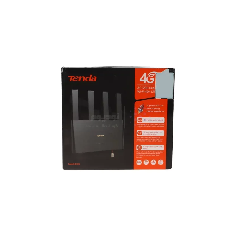 مودم رومیزی Tenda 4G LTE مدل 4G08 - مشکی (گارانتی سه ساله آسان پیشرو) - تصویر 7