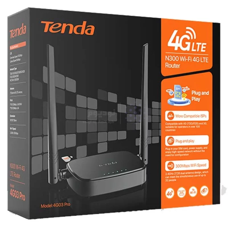 مودم رومیزی Tenda 4G LTE مدل 4G03 Pro - مشکی (گارانتی سه ساله آسان پیشرو) - تصویر 7