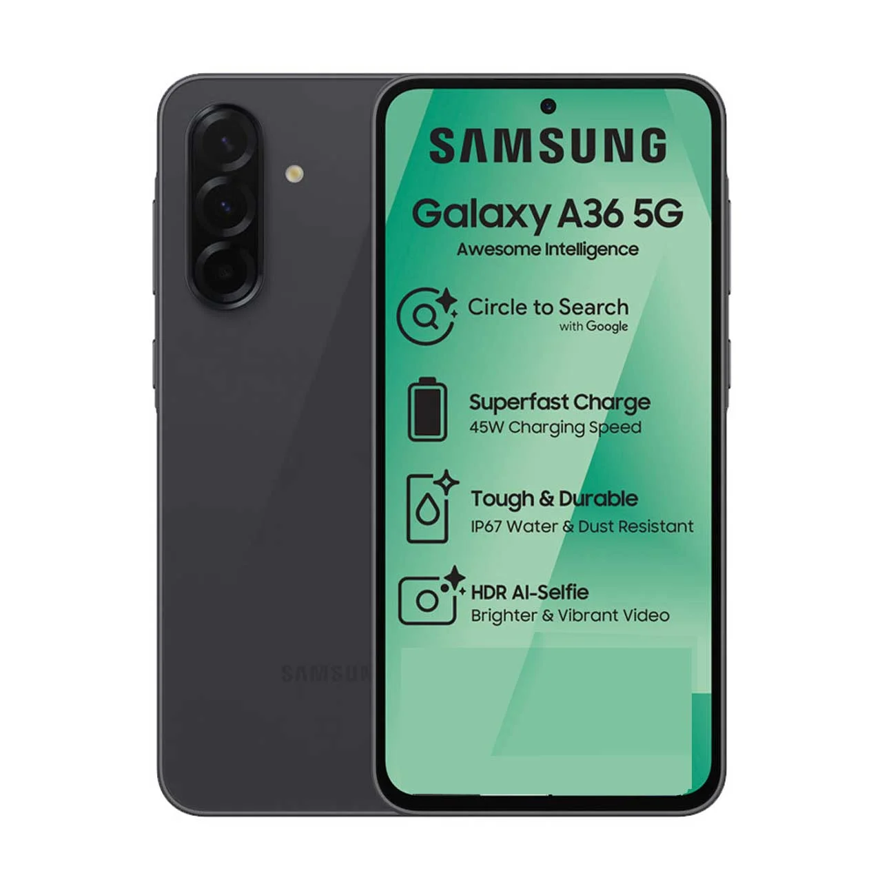 16777-1349180-1 گوشی موبایل Samsung مدل Galaxy A36 5G (RAM 8) ظرفیت 256GB - مشکی (ویتنام) - تصویر 1