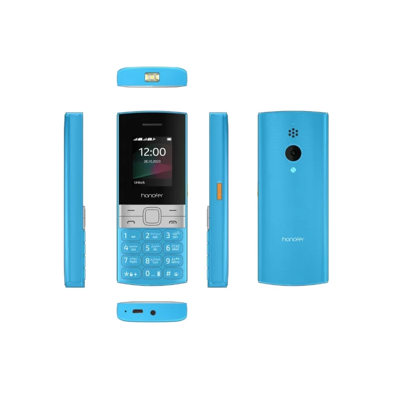 گوشی موبایل Hanofer مدل 150D 2023 - آبی (سه ماه تعویض) - تصویر 2