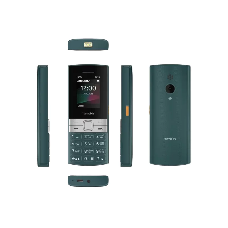 گوشی موبایل Hanofer مدل 150D 2023 - سبز (سه ماه تعویض) - تصویر 2