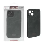 قاب اورجینال Sulada چرمی Apple iPhone 13 / iPhone 14 - سبز تیره (پک دار)