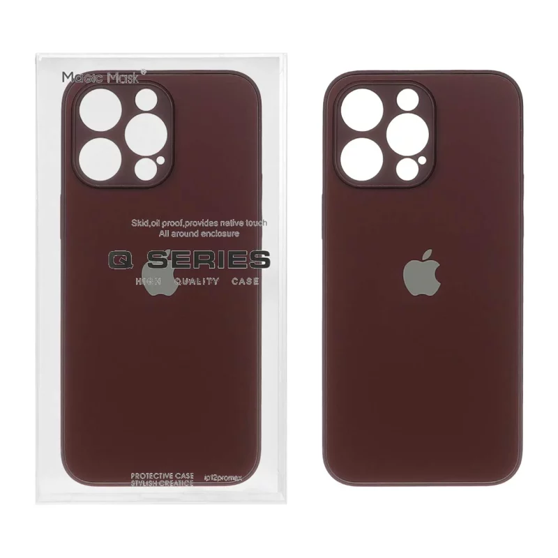 قاب اورجینال PVD ضدخش Magic Mask مدل Apple iPhone 15 Pro Max - زرشکی (پک دار) - تصویر 2