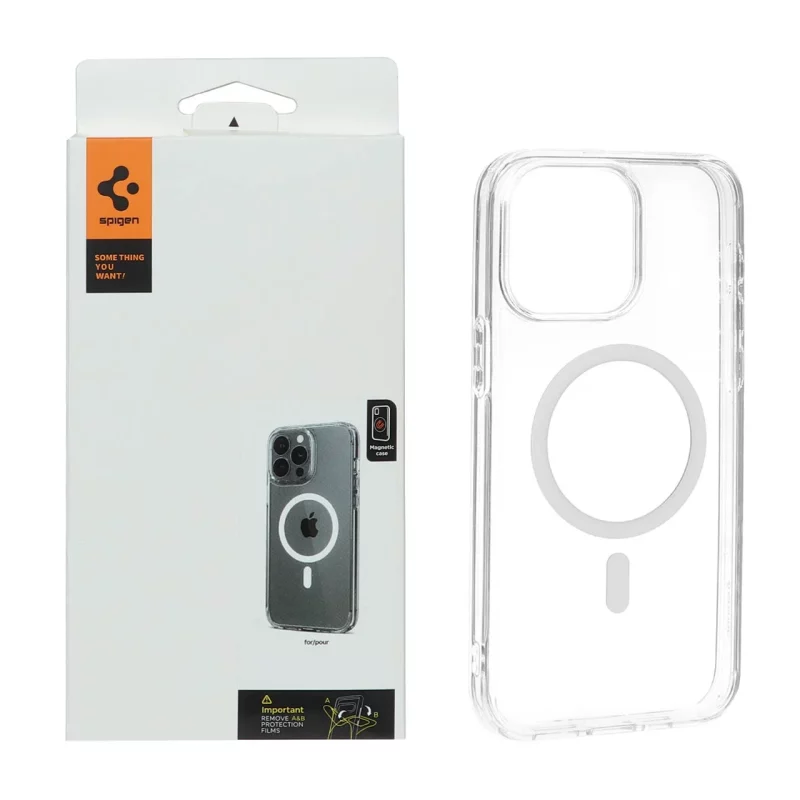 قاب Spigen اورجینال دور ژله ای شفاف MagSafe مدل Apple iPhone 13 / iPhone 14 (پک دار) - تصویر 2