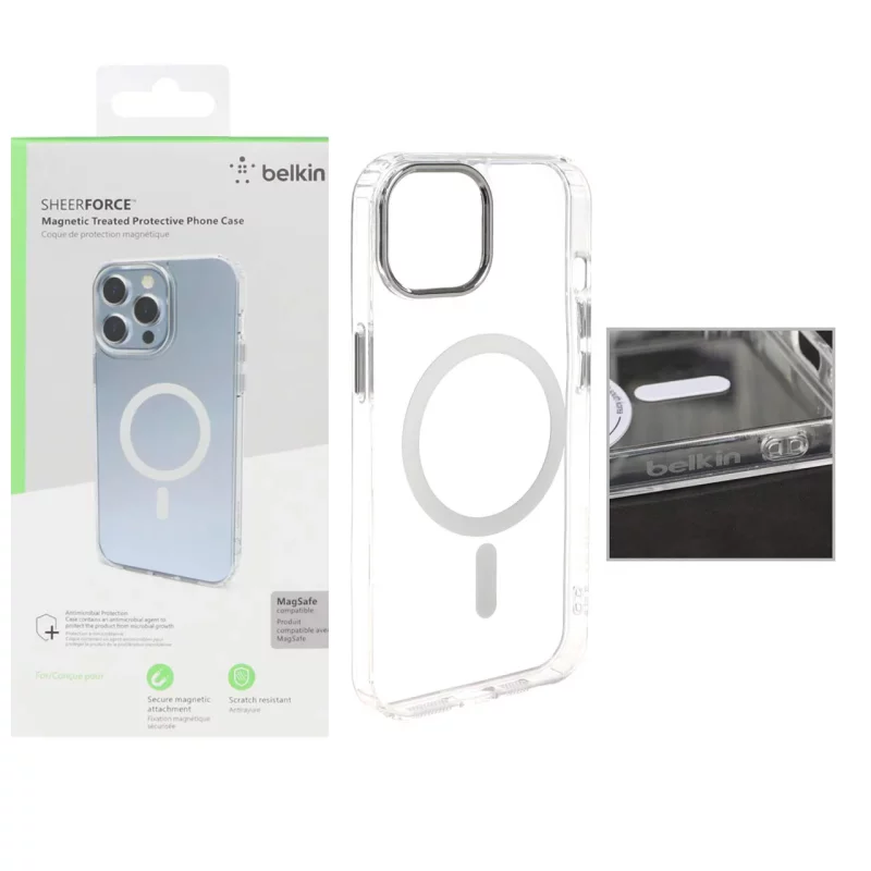 قاب belkin شفاف Magsafe مدل Apple iPhone 13 / iPhone 14 (پک دار) - تصویر 2