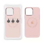 قاب سیلیکونی اورجینال Magsafe با ست محافظ لنز رینگی Apple iPhone 13 Pro Max - کالباسی (پک دار)
