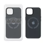 قاب سیلیکونی اورجینال Magsafe با ست محافظ لنز رینگی Apple iPhone 13 / iPhone 14 - خاکستری (پک دار)